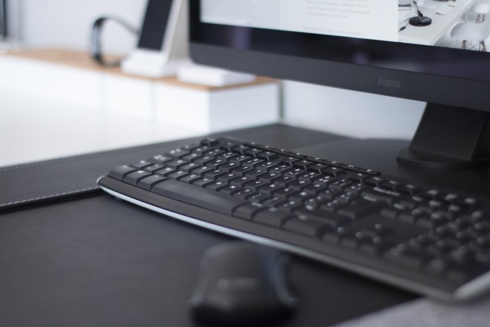 Office keyboard and monitor